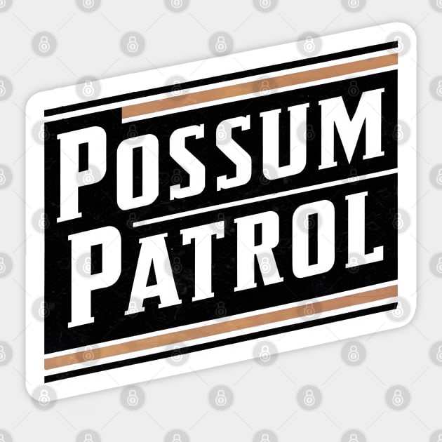 Possum Patrol Badge Sticker by MakerMind8.2